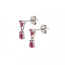 Pendientes Success Ruby Plata